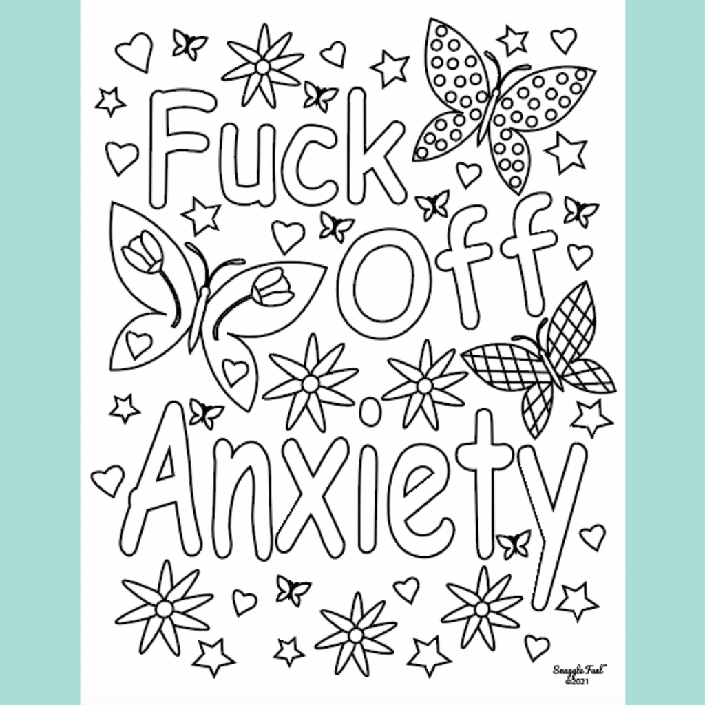 Fuck Anxiety Coloring Book: An Anxiety Coloring Book For Adults (Paperback)