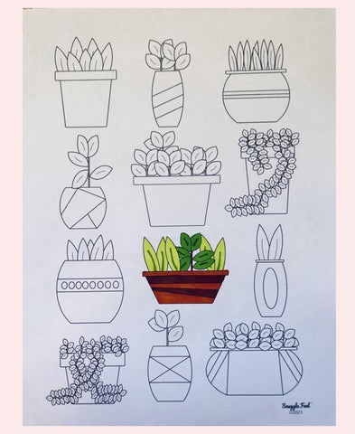 Plant Lover Coloring Page - Snuggle Fuel